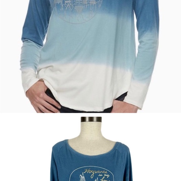 Harry Potter blue & white hogwarts is my home long sleeved top size medium - Picture 4 of 5